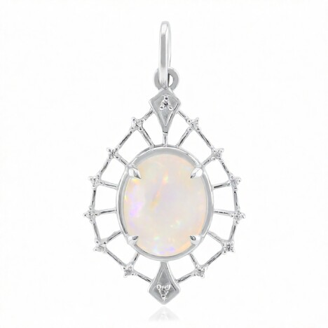 Ciondolo in oro con Opale Bianco Brasiliano
