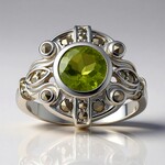 Anello in argento con Peridoto (Annette classic)