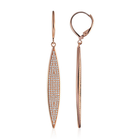 Zirkon-Silberohrringe