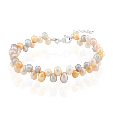 Süßwasserzuchtperlen-Silberarmband