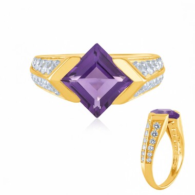 Sibirischer Amethyst-Silberring (de Melo Essence)