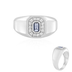Blauer Ceylon-Saphir-Silberring