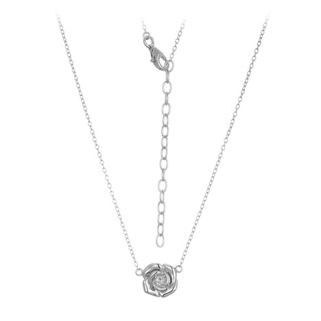 Collana in argento con Topazio Bianco