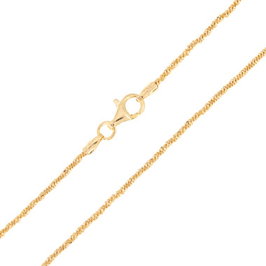 Silber-Criss-Cross-Kette - 2,53 g - 42 cm - vergoldet