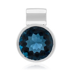 Zilveren hanger met een Londen-blauwe topaas (de Melo Essence)