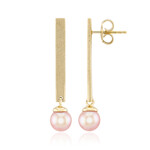 Purple Ming Pearl Silver Earrings (TPC)