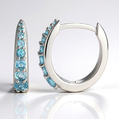 Orecchini in argento con Topazio Blu Londra