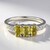 Anello placcato in platino con Tormalina Cuprian