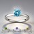 Bague en argent et Topaze bleu ciel