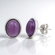Orecchini in argento con Lepidolite