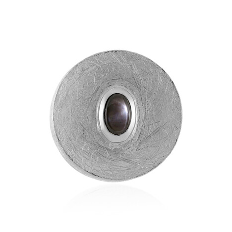 Schwarzer Stern-Saphir-Silberanhänger (MONOSONO COLLECTION)