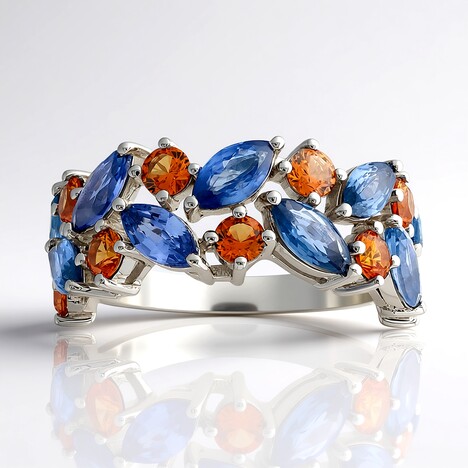 Anello in oro con Zaffiro Blu di Tuléar (de Melo Gold)
