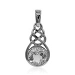 Colgante en plata con Topacio blanco