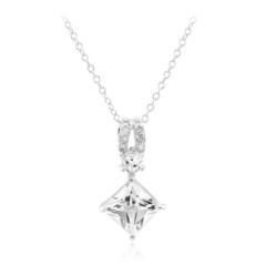 White Topaz Silver Necklace