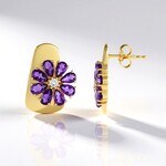 Orecchini in argento con Ametista (de Melo Essence)