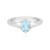Bague en argent et Aigue-marine