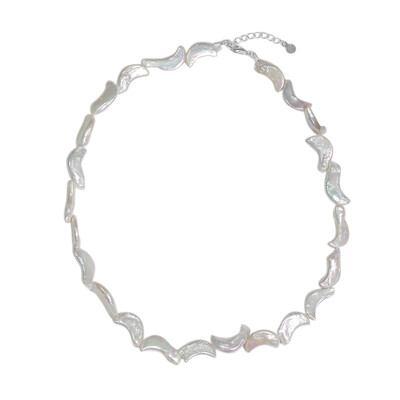 Collier en argent et Perle Keshi (TPC)