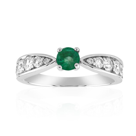 Russischer Smaragd-Silberring