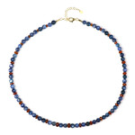 Edelstein-Silberhalskette