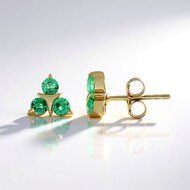 Boucles d'oreilles en or et Emeraude de Russie (de Melo Gold)