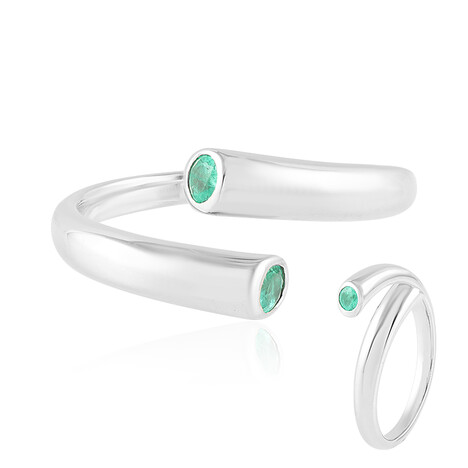 Kolumbianischer Smaragd-Silberring