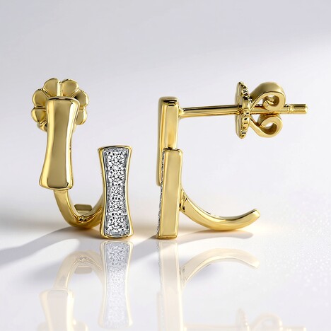 Orecchini in oro con Diamante SI1 (G) (Annette)