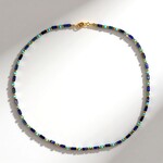Collana in argento con Magnesite Blu