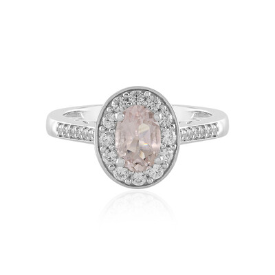 Bague en argent et Morganite de Madagascar
