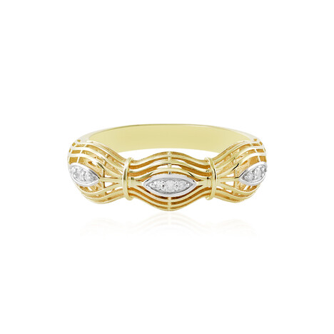 9K I1 (I) Diamond Gold Ring (Ornaments by de Melo)