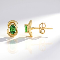 Orecchini in argento con Lemshuku Tsavorite