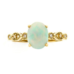 Anillo en oro con Ópalo Welo AAA