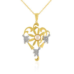 Zilveren halsketting met een Witte zoetwater kweekparel