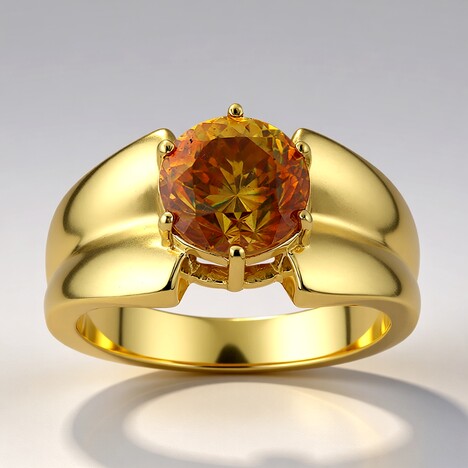 Anello in oro con Sfalerite