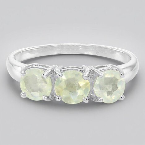 Anello in argento con Prehnite