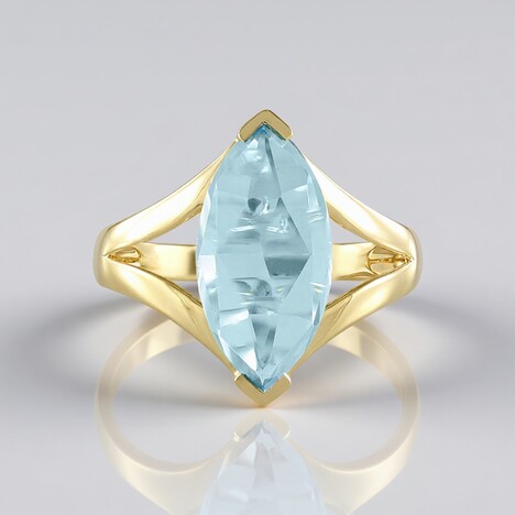 Anello in argento con Topazio Blu Cielo (KM by Juwelo)
