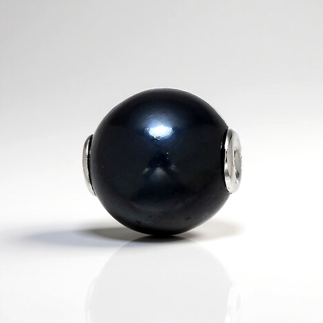 Charm in argento con Perla Nera di Acqua Dolce (MONOSONO COLLECTION)