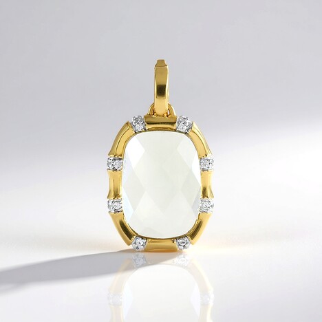Ciondolo in argento con Ametista Verde (Adela Silber)