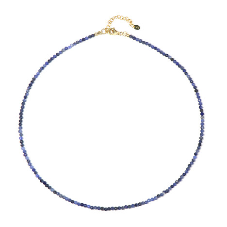 Zilveren halsketting met sodalietstenen
