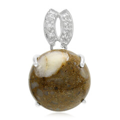 Pendentif en argent et Quartz Dinosaure