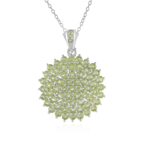 Peridot-Silberhalskette