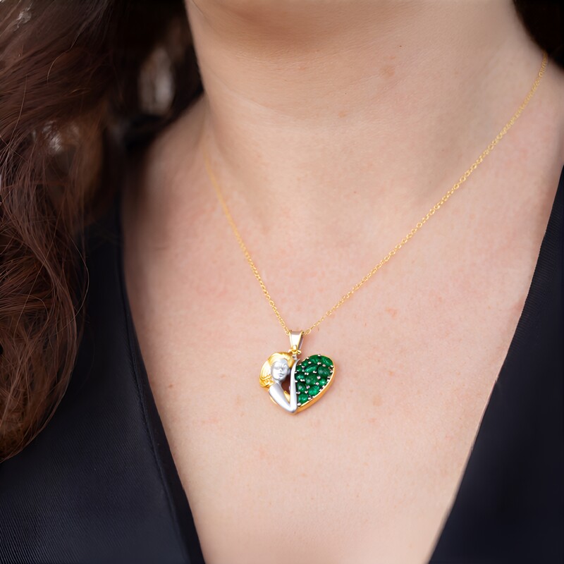 Collar en plata con Esmeralda de Zambia (Gems en Vogue)