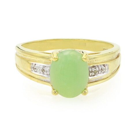 Bague en argent et Chrysoprase impériale