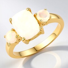 Anello in argento con Opale di Welo