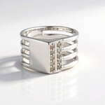Anello in argento con Diamante Champagne I2 (de Melo Essence)
