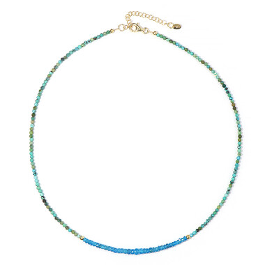Collana in argento con Apatite Blu Neon