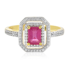 Pinkfarbener Madagaskar-Saphir-Silberring