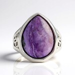 Bague en argent et Charoïte