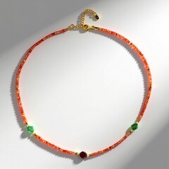 Collana in argento con Quarzo Fragola
