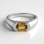 Anello in argento con Zircone Canarino