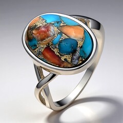 Anello in argento con Gemma